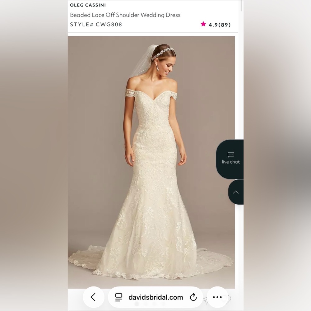 Elegant Off-Shoulder Lace Wedding Dress